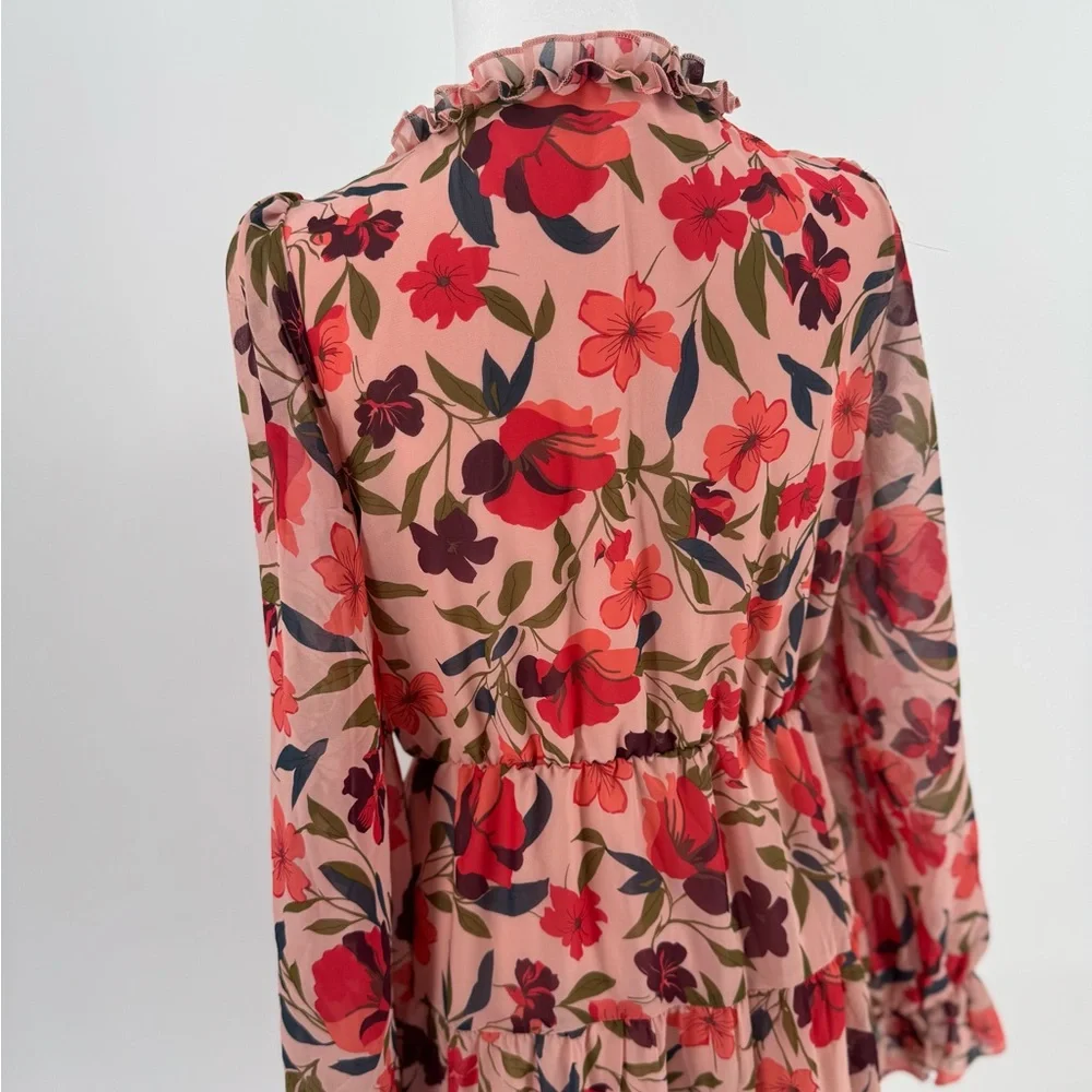Floral Long Sleeve Maxi Dress, Size M - Picture 6 of 11